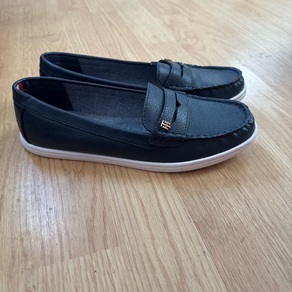 Navy loafers